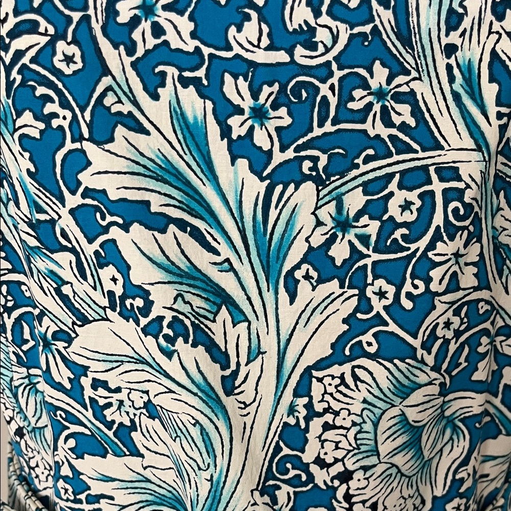 Samantha Sung Blue and White Patterned Midi Dress - Picture 9 of 15